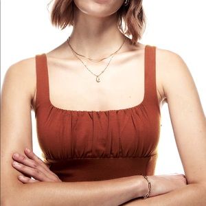 Rust Wilfred Free Orbit Crop Tank Top